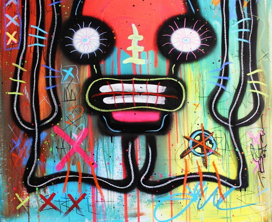 Image 1 of Toile The Big Fat Boy – “The Red Monster with Big Eyes”