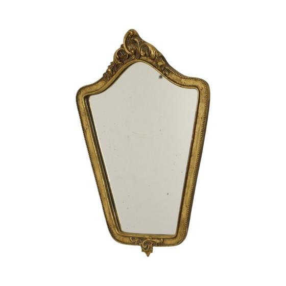 Kleine Franse Kuifspiegel Bladgoud Verguld Barok Stijl – Glass (photo 19 of 26)