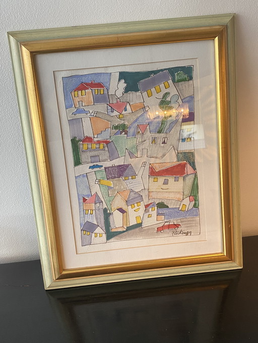 A unique and original painting by Paul Fickinger