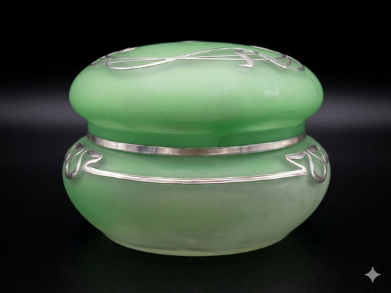 Image 1 of Alvin Sterling Overlay Satin Glass