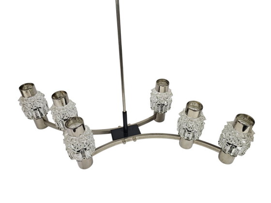 Image 1 of Attr. Staff Leuchten - lampadario - cromo - cristallo - Germania Ovest - anni '60