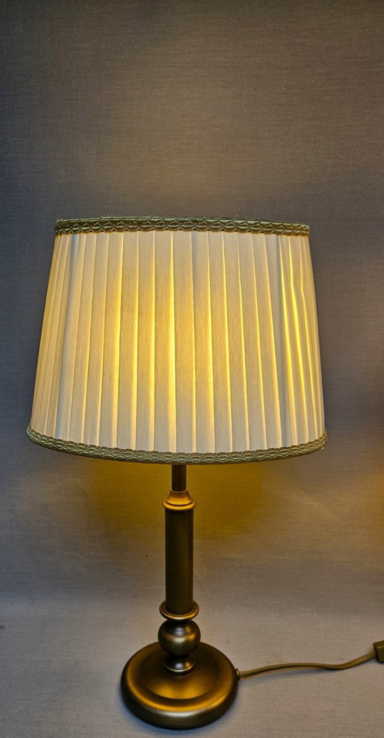 Set of 2 Mid-Century Brass Table Lamps – Honsel Leuchten (Germany, 1960s/1970s) (photo 8 of 14)