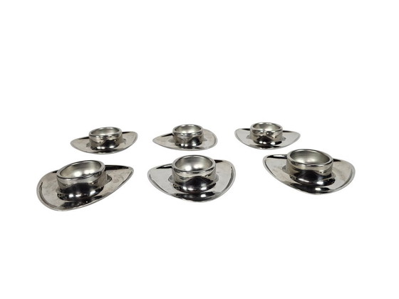 Image 1 of Alessi - Alfra Alessi - 6 x egg cups - stainless steel - Italy - 70's 