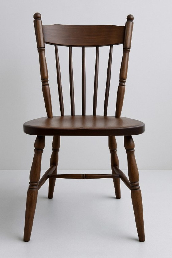 Image 1 of 2 sedie da pranzo in legno massello – stile fattoria