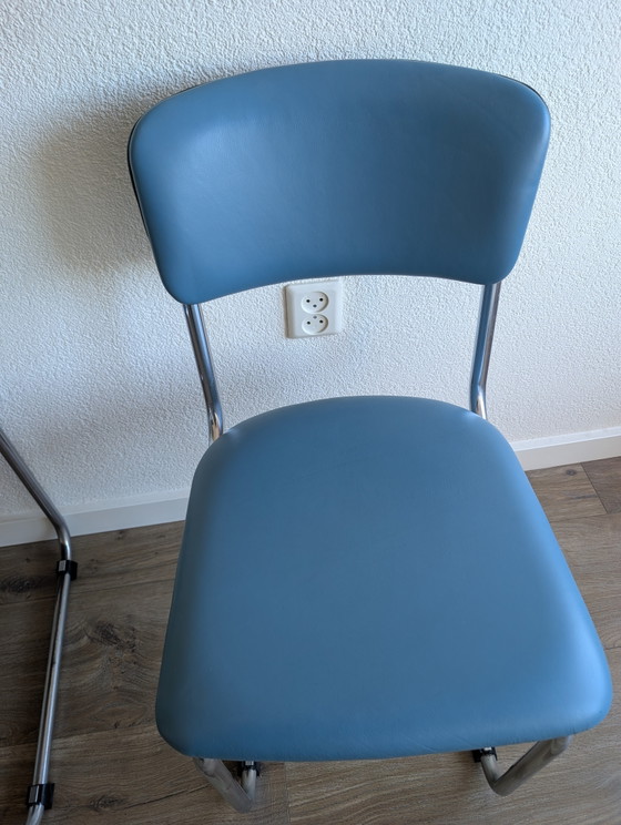 Gispen Stoelen – Eetkamerstoelen, Metal, Leather (photo 7 of 8)