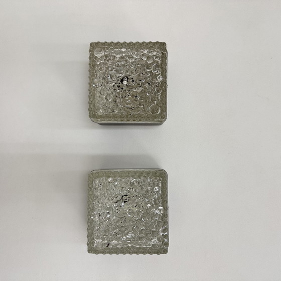 Image 1 of Set di 2 lampade da parete in vetro a bolle Staff Leuchten, Germania anni '70