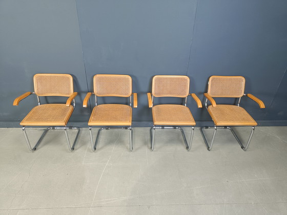 Image 1 of Set of 4 vintage Marcel Breuer style armchairs, made in italy, 1970s