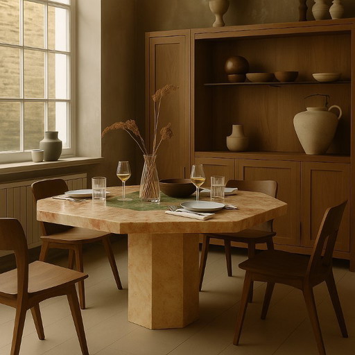 Vintage Marble Dining Table Italian Design