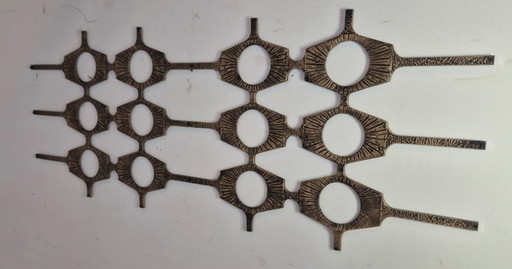 Brutalist wall sculpture