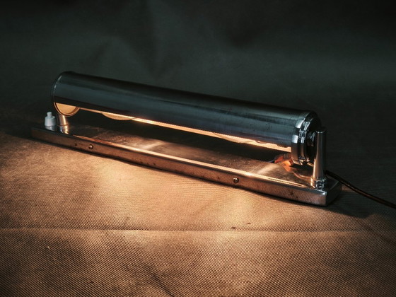 Image 1 of Paar Bauhaus-Wandleuchten aus Chrom von Napako, Tschechoslowakei, 1940er Jahre