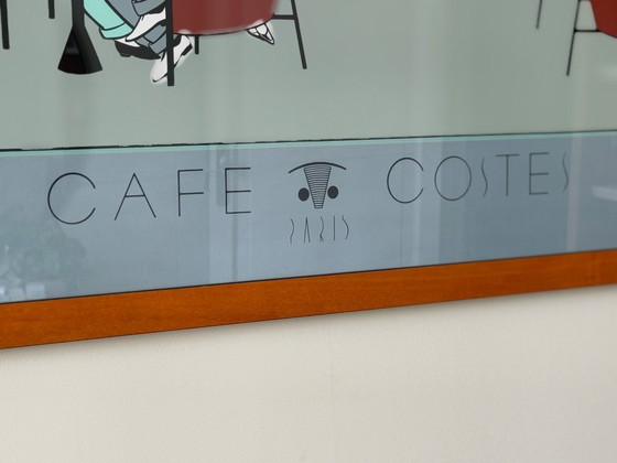 Image 1 of Serigrafia incorniciata "Café Costes", di Patrick Boussignac, stampata da Michel Caza, 1990