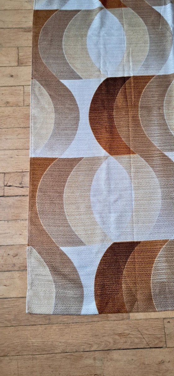 Image 1 of Een paar gordijnen uit Denemarken uit de jaren 70.