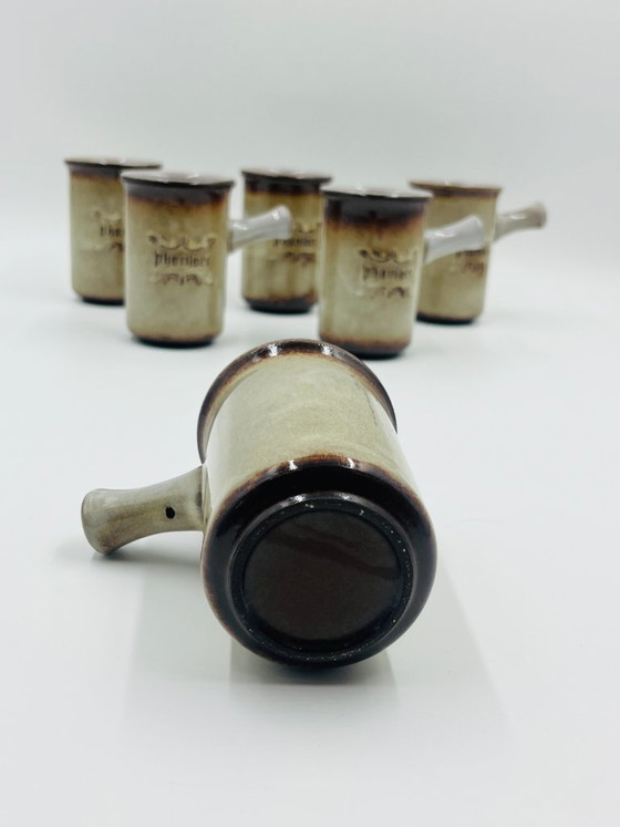 Set of 6 Pharisäer glazed stoneware mugs, Crockery, Ceramic, Brown (photo 9 of 10)