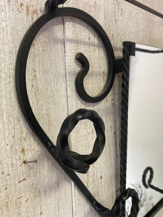 Image 1 of Wrought iron wall-mounted coat rack