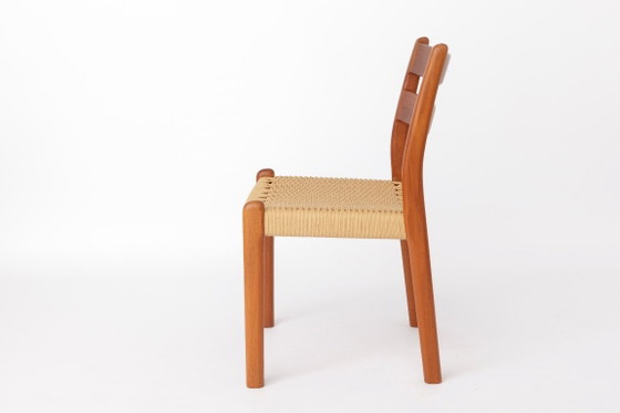Set di 4 Sedie da pranzo danesi in teak di EMC Møbler, Danish Cord, Danimarca, anni '60-'70 – Wood, Vintage (photo 6 of 10)