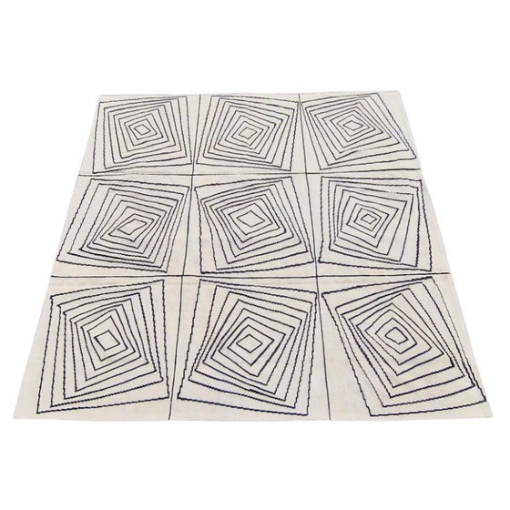 Tapiz Op Art de Victor Vasarely – Diseño geométrico de lana tejido a mano – Alfombras, Wool (photo 7 of 11)