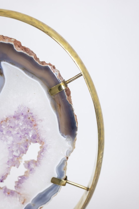 Image 1 of Lampada in bronzo e ametista. Circa 1970.