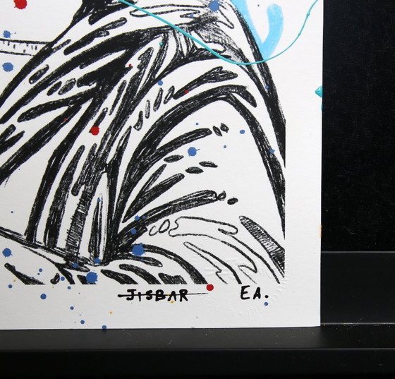 Image 1 of JISBAR (Jean-Baptiste Launay) - Monna Lisa - ritoccato a mano, firmato a mano