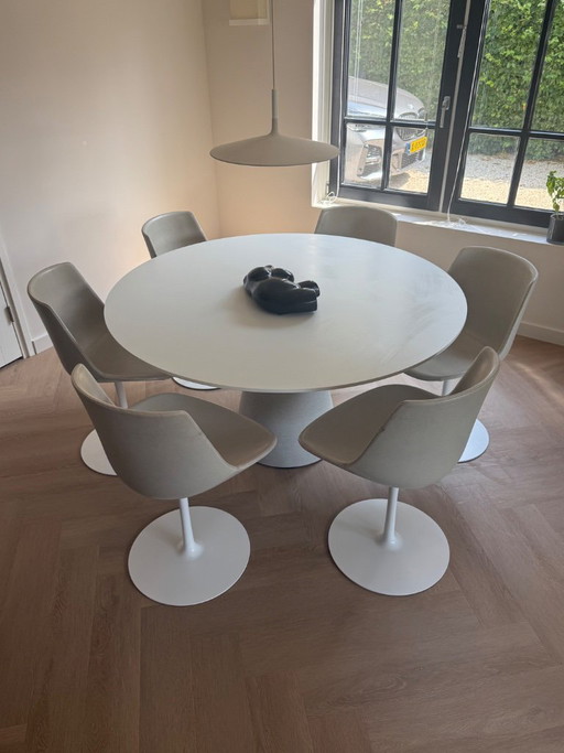 Set di 6 sedie Flow Italia in MDF – in pelle – MDF Italia, eetkamerstoelen, Leather (photo 2 of 8)