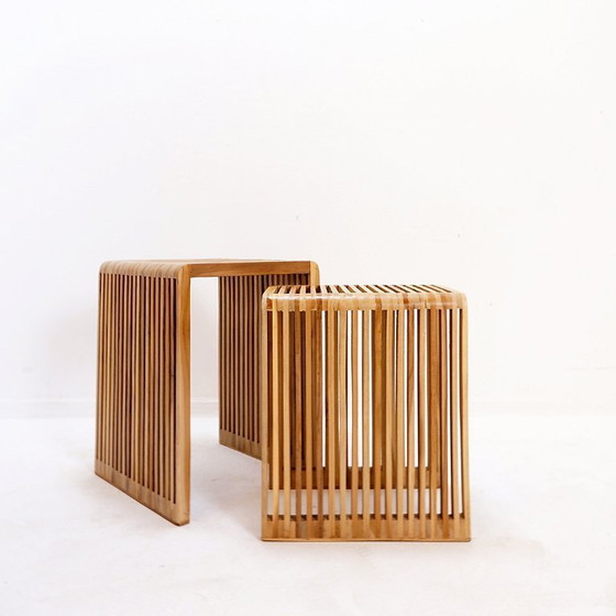 Image 1 of Wooden nesting tables - pair