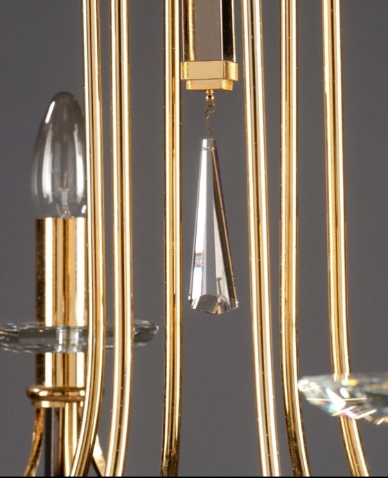 Image 1 of Prearo Luce 1980’s Italy crystal chandelier 