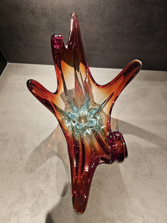 Image 1 of Prachtige kleurrijke vintage Murano schaal