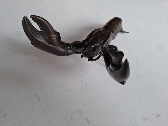 Image 1 of Sooka Bronze-Skulptur Hummer - 19*11cm - dunkle Bronze Beeindruckender großer Hummer aus Bronze, Sonderanfertigung, schwarz