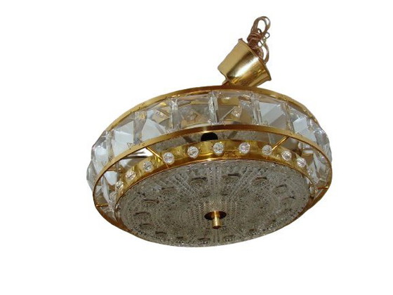 Image 1 of Kristall-Hängeleuchte Proj. Carl Fagerlund für Orrefors, Schweden, 1960er Jahre