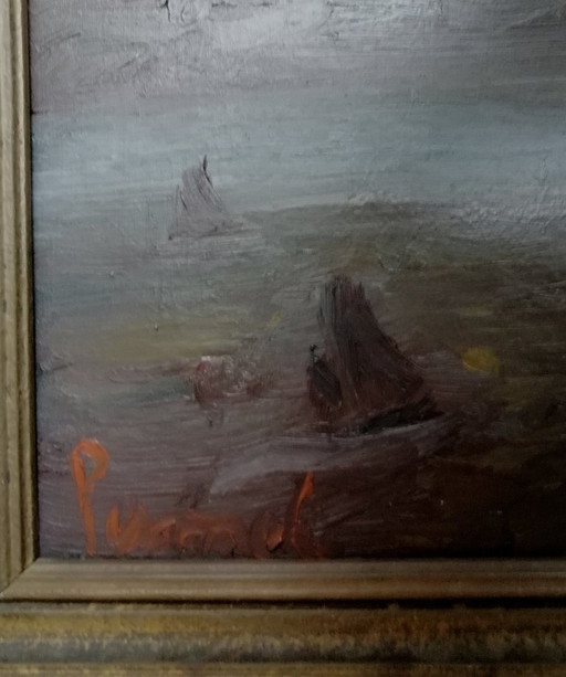 Constant Permeke Night at Sea – schilderijen tekeningen, Wood, Canvas (photo 2 of 7)