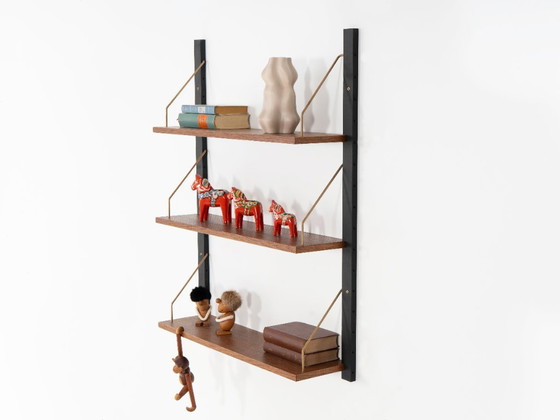 Modulaire eikenhouten wandkast, Deens design, jaren 60, gemaakt in Denemarken – Boekenkasten, Wood (photo 4 of 10)