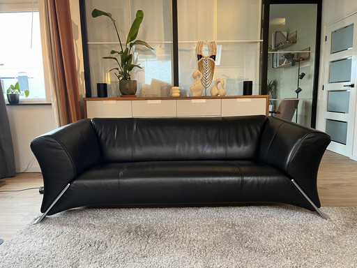 2 Stück Rolf Benz RB-322 schwarz-weiß 3-Zits-Bank