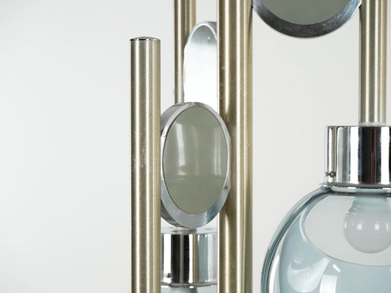 Image 1 of Kroonluchter uit het ruimtetijdperk, Muranoglas, jaren 70, gemaakt in Italië