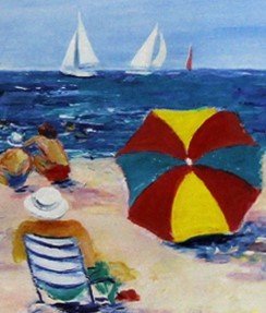 Image 1 of Desnoyers, Serge - A La Plage - Firmato a mano - Litografia a colori