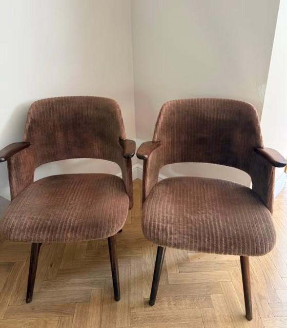 Sedie Vintage Pastoe FT30 – Cees Braakman – Sedie da pranzo, Cotone (photo 9 of 9)