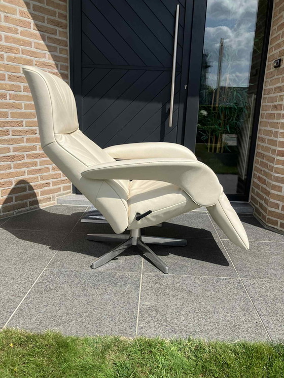 Image 1 of Jori Symphony Pelle beige (bianco crema), Medi, poltrona reclinabile monomovimento