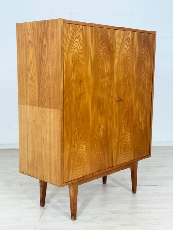 Image 1 of Vintage Hellerau linen cupboard, highboard, shelving unit, mid-century cabinet