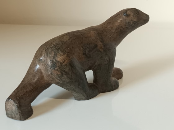 Image 1 of Orso polare in bronzo Pierre Chenet