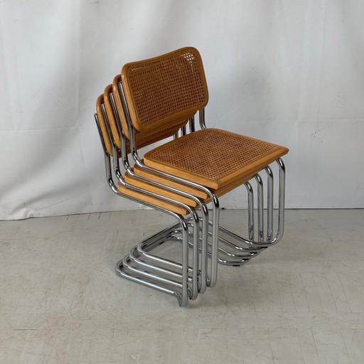 Set van 4 stoelen in Bauhaus-stijl "Cesca", Italië, jaren 80