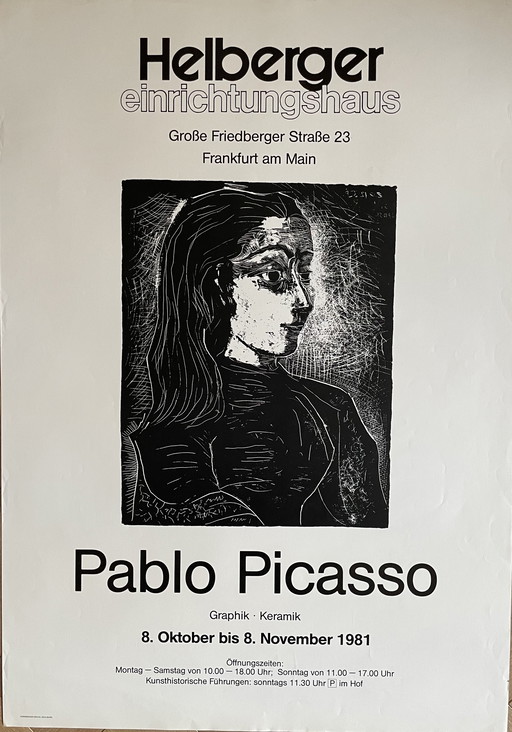 Pablo Picasso (1881-1973), Helberger Einrichtungshaus Frankfurt, 1981, Hornberger Druck, Maulburg