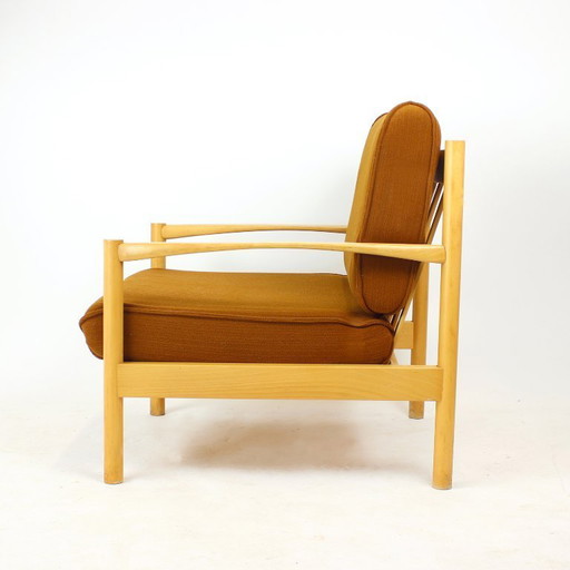  Elegant Lounge Chair In Oak, Czechoslovakia 1960s, 4 Available