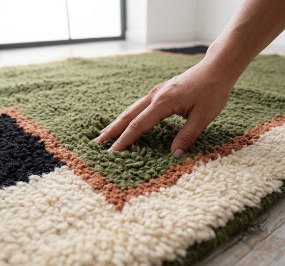 Schitterend Berberkleed van zuivere wol, handgemaakt in traditionele stijl, 150 x 250 cm – Aime Té (photo 3 of 9)