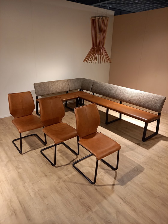 Image 1 of Bree's New World Solution dining bench with dining chair (set of 3)