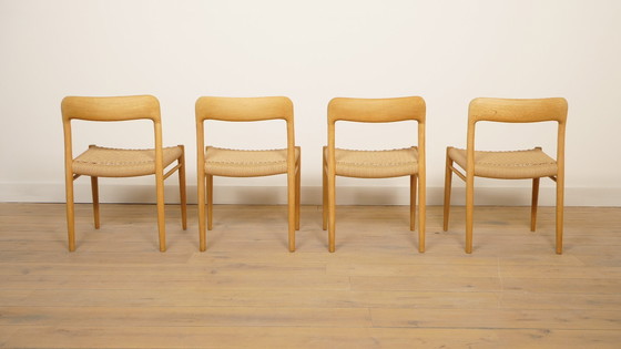 Image 1 of 4 sedie da pranzo vintage | Niels Otto Møller | Modello 75 | Rovere