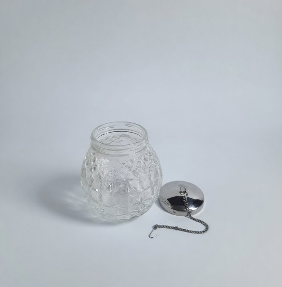 Image 1 of WMF Punch Eis-Ei mit Kette, Glaskugel, Punschkühler, Getränkekühler-Eiswürfel