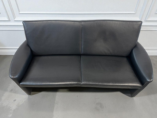 Leolux Antipode bank– zwart leer