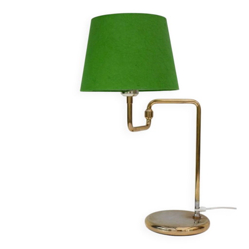 Scandinavian brass swing arm table lamp