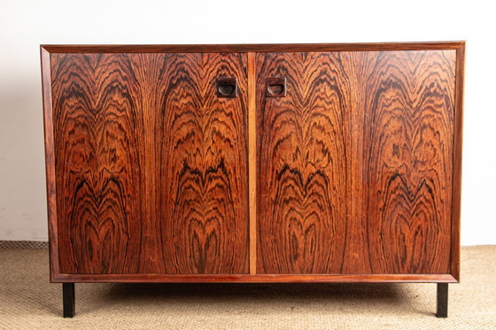 Image 1 of Buffet ou petite enfilade Scandinave en Palissandre par Erik Brouer pour Brouer’s Mobelfabrik 1960.