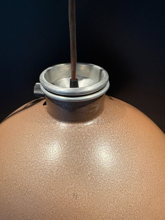 Vintage bruine aluminium hanglamp – Hanglampen (photo 3 of 8)