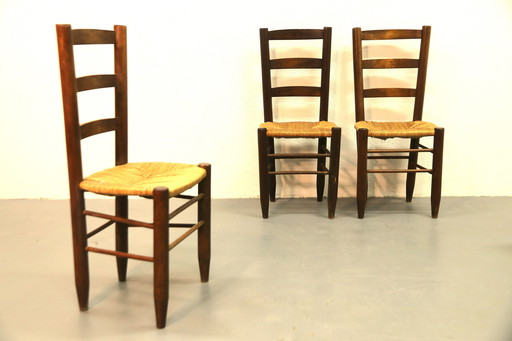 Set aus 8 (möglicherweise 8) Bauche Nr. 19 Charlotte Perriand Stühlen