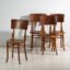 Ensemble ancien de 4 chaises de café viennoises en bois courbé avec dossier décoratif – Europe Centrale, c. (photo 10 of 40)